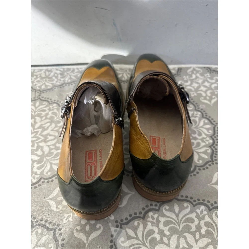 Steven Land Mens Triple Monk Strap Shoes - SL0042 Size 8.5M Beautiful Shoes